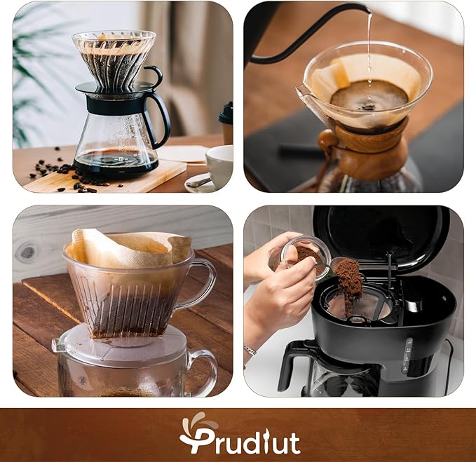 320 Count #4 Coffee Filters 8-12 Cup Disposable Coffee Filters 4 Cone Paper Unbleached Natural Number 4 Filters Paper Compatible with Ninja Coffee Filter, Drip and Pour Over Coffee Maker