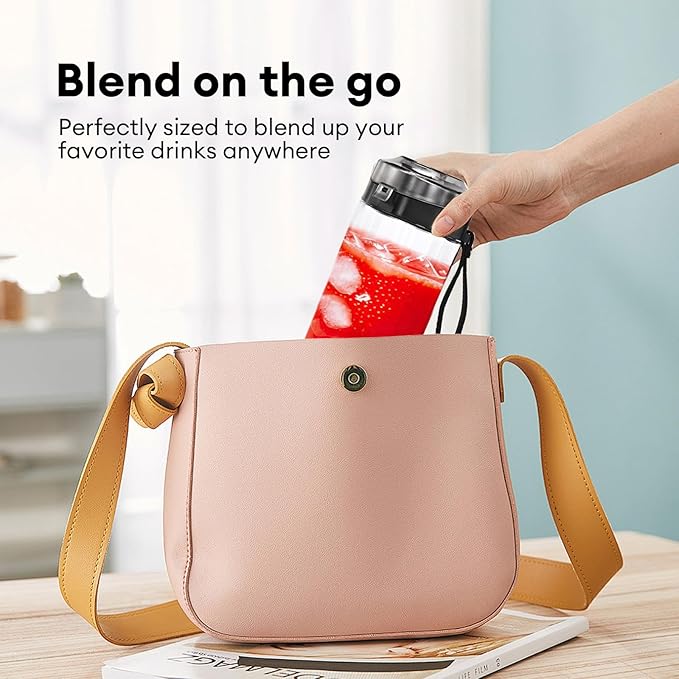 Portable Blender for Smoothies, 24oz Mini Blender for Shakes and Smoothies W/Pulse Blend and Protection Design for Home, Personal for Home, Travel