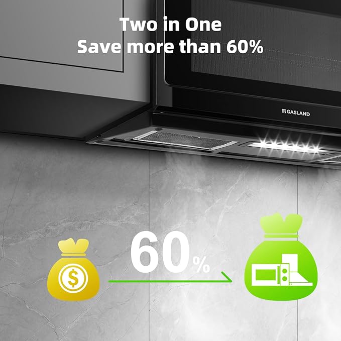 GASLAND Over the Stove Microwave 30 Inch, 1.9 Cu.ft. Over the Range Microwave with 11 Power Levels, One Touch Cooking, 400 CFM,1000W, LED, Turntable, Sensor Cook, Over Stove Microwave Oven, Black