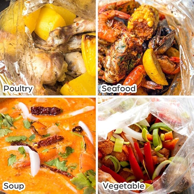 ECOOPTS Slow Cooker Liners (30 Liners), 14" × 22" Pot Liners Fit 6-10 Quarts, Disposable Cooking Bags Suitable for Oval & Round Pot, BPA Free (14" × 22")