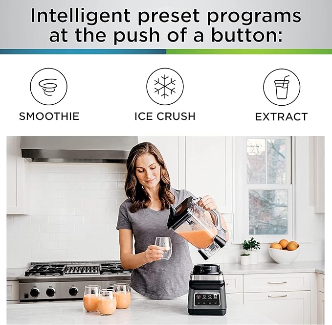 Ninja BN751 Professional Plus DUO Blender, 1400 Peak Watts, 3 Auto-IQ Programs for Smoothies, Frozen Drinks & Nutrient Extractions, 72-oz. Total Crushing Pitcher & (2) 24 oz. To-Go Cups, Black