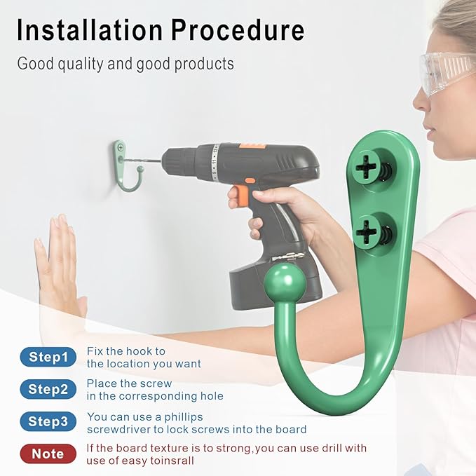 15 Pcs Black Wall Mounted Coat Hooks, Hanger Hook with 30 Pieces Screws for Towel, Key, Robe, Scarf, Bag, Cap, Coffee Cup, Mugs(Green)