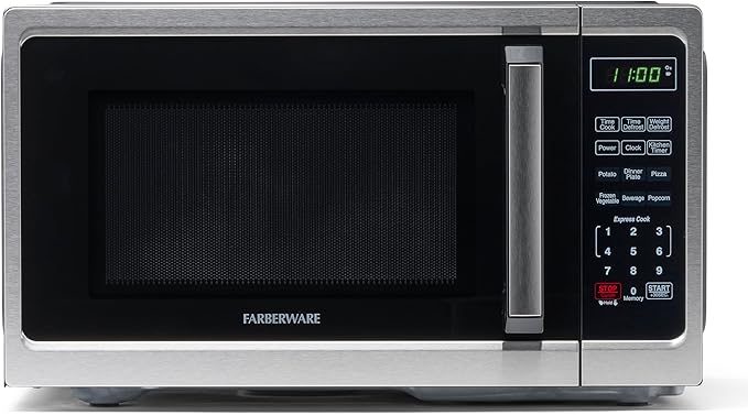 Farberware Classic FM09SS 0.9 Cu. Ft 900-Watt Microwave Oven, Stainless Steel