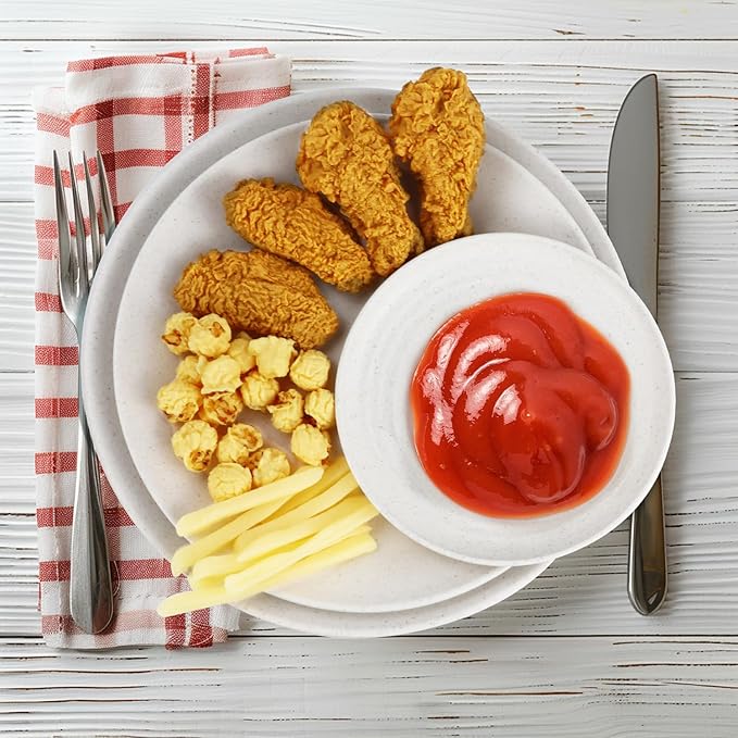 Wheat straw bowl and plate sets of 40 with cups for kids - Unbreakable plastic dinnerware sets service for 8 - Microwave and Dishwasher safe dish sets for kitchen and camping. White