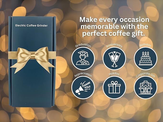 Electric Coffee Grinder, Premium Stainless Steel Burr Coffee Grinder, Espresso Grinder Electric, Portable Coffee Grinders; Coffee burr grinder for espresso machine, Travel, Camping (Brown)