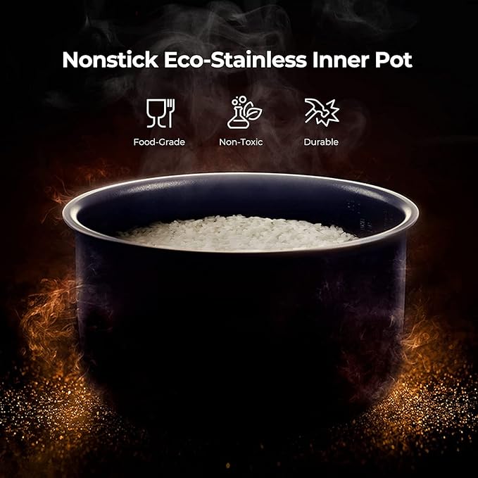 Cuckoo CRP-CHSS1009FN 10 Cup Induction Heating Pressure Rice Cooker, 19 Menu Options, Stainless Steel Inner Pot, Made in Korea, Silver