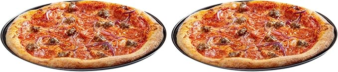Restaurantware Met Lux 13 Inch Pizza Pan With Holes 1 Heavy-Duty Pizza Pan With Holes - Perforated Non-Stick Carbon Steel Pizza Crust Pan Keeps Pizza Fresh For Any Food Service Establishments
