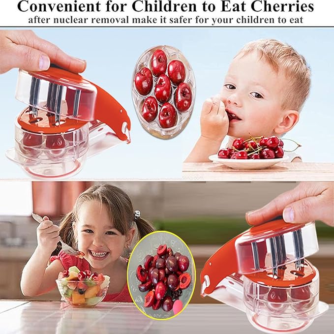 XINHUAYJ®Cherry Pitter Tool Pit Remover - Jujube Core Remover, Simple & Effortless Multifunctional Cherry DepitterOne Click The Pit is Out,Portable Cherry Pit Remover for Kitchen, Cake Shop