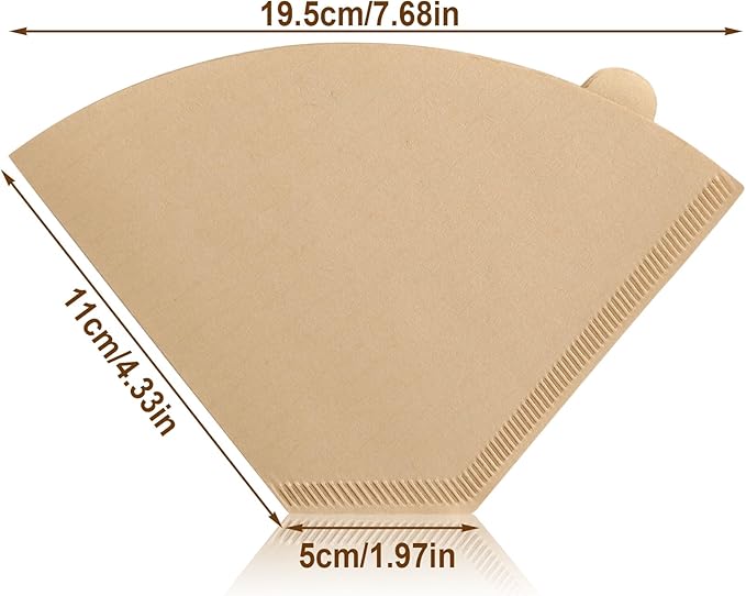XINRUI 200 PCS #4 Cone Coffee Filter for Ninja Dual Brew Coffee Maker, Disposable 8-12 Cups Coffee Paper Filters Natural Brown Unbleached Coffee Filters for Pour Over and Drip Coffee Maker