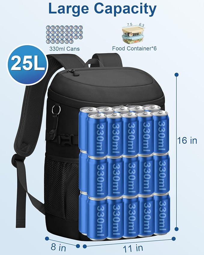 Cooler Backpack Insulated Waterproof,30 Cans Backpack Coolers Leakproof Lunch Backpack for Men Women Portable Soft Cooler Bag for Beach Camping Travel Picnic
