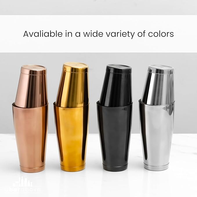 A Bar Above Professional Boston Shakers Set, 18oz and 28oz, Weighted Cocktail Shaker Set, for Bartenders, Pro Bar Shaker, Made from Premium Stainless Steel 304