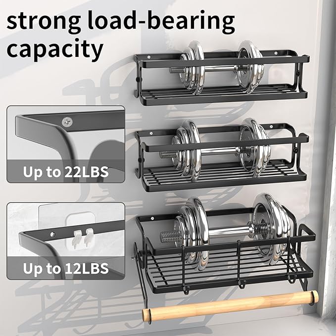3 Pack Spice Racks Wall Mount With Paper Towel Holder and Hooks for hanging,Space Saving Spice Rack Organizer for Spice Jars and Seasonings, Spice Organization for Cabinet, Pantry,Black