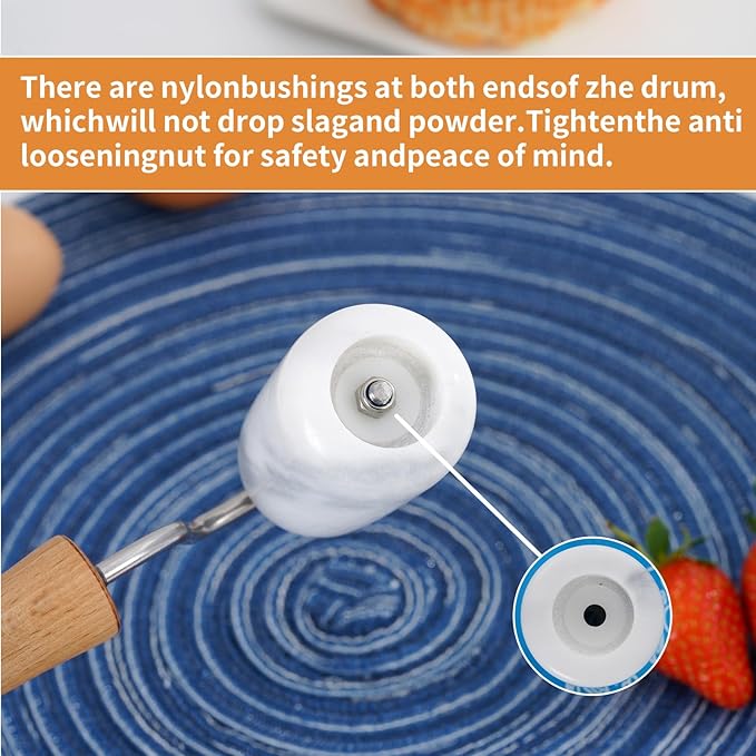 Tianman Small Marble Rolling Pin Pizza Roller, Marble Pastry Roller Non-Stick T-Type, For Cake Baking Tortilla Fudge Pizza Cookies and Other Kitchen Baking Cooking (Type 3 White).