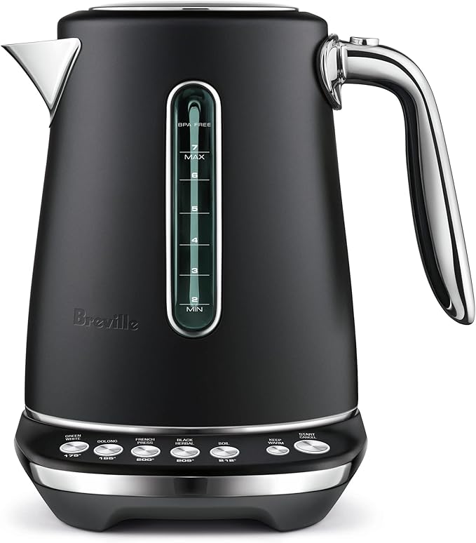 Breville BKE845BRT Smart Kettle Luxe Water Heater, 7 Cup, Black Truffle