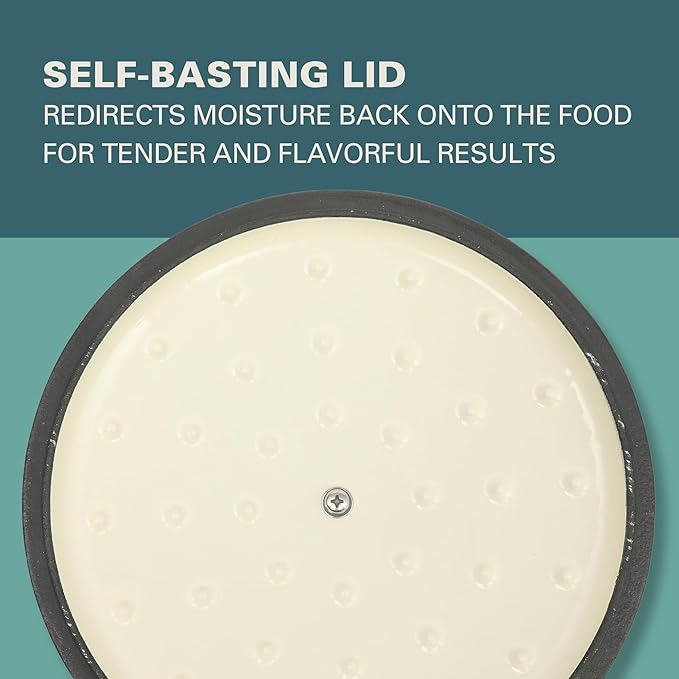 Gibson Home Addlestone 2.65 Quart Round Enamel Cast Iron Dutch Oven Pot With Lid & Dual Handles - Gradient Red