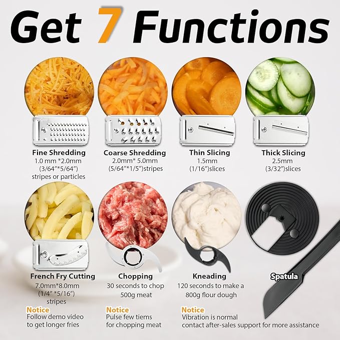 14-Cup Aluminum-Diecast Food-Processor-XL Bowl, Large Chute, 800W Motor & Silver Die-Cast Base, Slicing & Shredding, Chopping & Mixing, For Fries, Cheese, Meat & Veggie Prep, For Home Kitchen