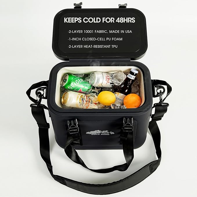 Magnetic Backpack Cooler Bag, Cold Retention Soft Coolers 30 Can Insulated Soft Sided Cooler with Waterproof Bag