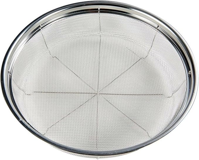 Fine Mesh Strainer for Kitchen, Stainless Steel Colander Bowl for Pasta, Rice, Fruit, Metal Net Baskets with Resting Base - Strain, Drain, Rinse (Diameter 8.67 inch)