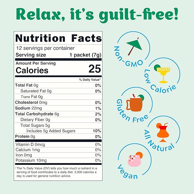 Craftmix Mint Mojito 24 Pack Cocktail Mixers Kit - Low Sugar Skinny Margarita Mix, Easy to Use Keto Low Carb drink mixers set for cocktails mocktails, Adult Party Favors women's Birthday Gifts, Travel