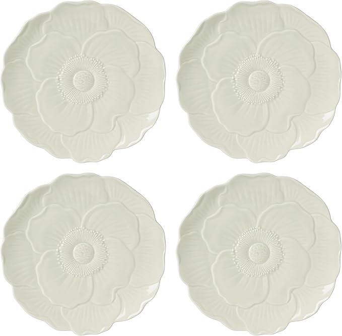 Lenox 897161 Butterfly Meadow Floral Accent Plates, Green, Set of 4
