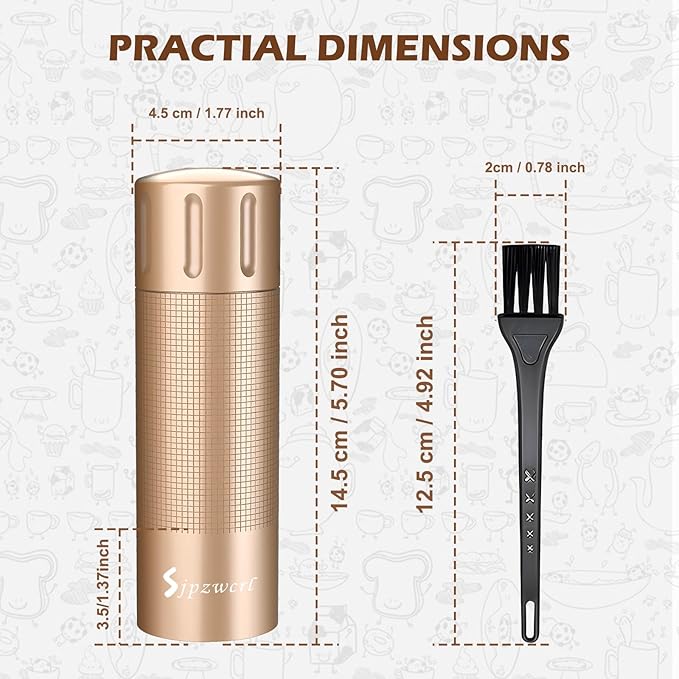 USB Rechargeable Salt and Pepper Grinder Set Electric Pepper Grinders Automatic Pepper Mills Salt Shaker Adjustable Coarseness Large Capacity One Hand Operation (GOLD)
