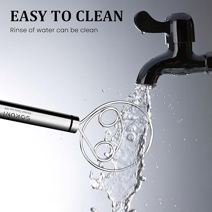 Danish Dough Whisk, Flavor Bread Hand Blender, Food Grade Stainless Steel Coil Whisk, Bread Maker Tools for Kitchen Baking and Cooking