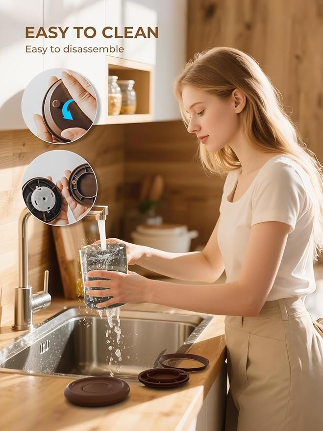 Borosilicate Glass Air Tight Coffee Grounds Container 600 ml – Pop Top Coffee Canister with One-Way CO₂ Valve, 7 Oz Coffee Storage Container, UV Protection