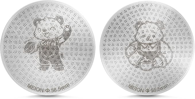 MEION 58.5mm Espresso Puck Screen-2 Pack 0.8mm Thickness Espresso Filter Screen, Reusable Metal Coffee Filter for Bottomless Portafilter Basket 58mm, Stainless Steel Coffee Puck Screen