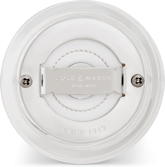 Cole & Mason 605 Refillable Spice Mill - Kitchen & Home Accessory - Table Salt Grinder - Salt Included - Acrylic - Salt Mill 4.5"