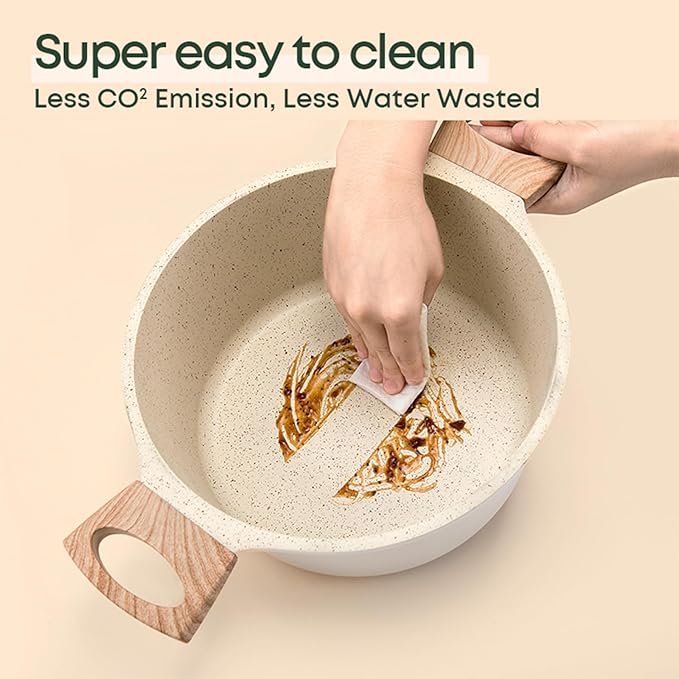 10Pcs Pots and Pans Set,nonstick Cookware Set Kitchen Cooking Set,Non-toxic Healthy Granite Induction Cookware Sets with firm heat-resistant handle(PFOA Free)