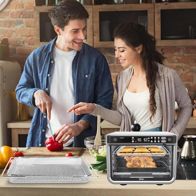 Air Fryer Oven Basket Replacement Baking Trays for Ninja Foodi DT251 DT201 Series Air Fryer Oven, Mesh Basket,Air Fryer Accessories for Ninja Foodi 10-in-1 Smart XL Air Fry Oven