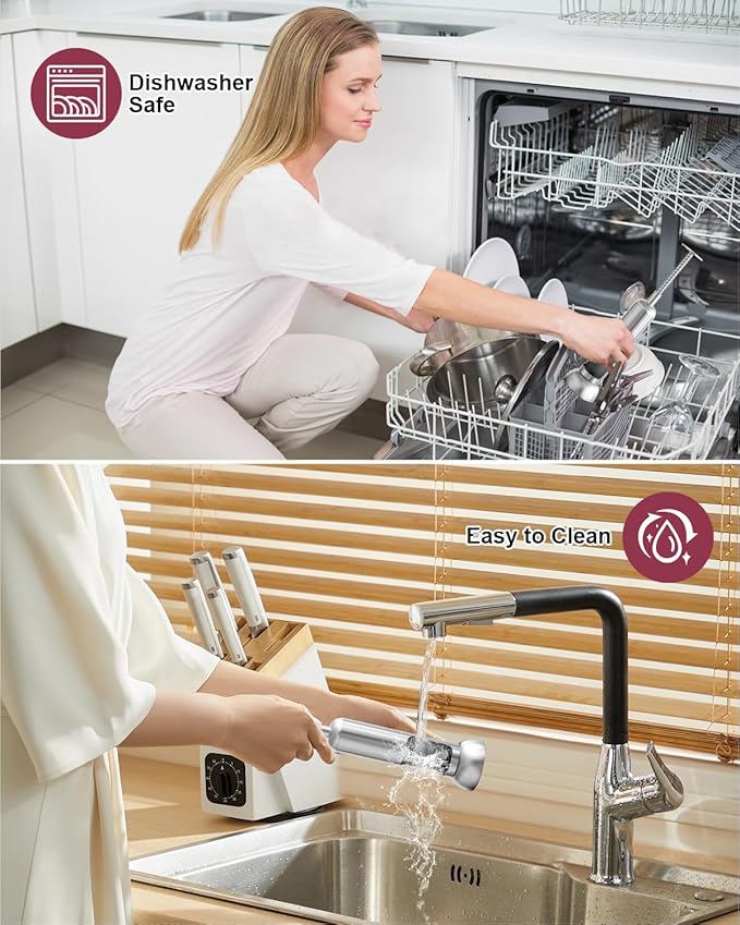 Cherry Pitter, 304 Stainless Steel Cherry Pit Remover and Corer for Large & Small Cherries, Heavy Duty, Dishwasher-Safe, Time-Saving, Effortless to Use Cherry Stoner (Press-Type)