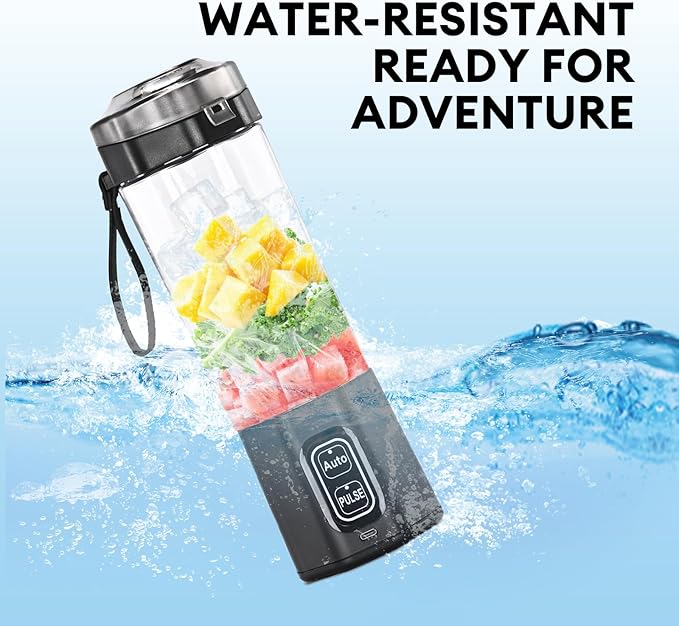 Portable Blender for Smoothies, 24oz Mini Blender for Shakes and Smoothies W/Pulse Blend and Protection Design for Home, Personal for Home, Travel
