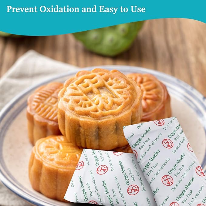 VacYaYa 1000CC(20-Pack) Food Grade Oxygen Absorbers Packets for Home Made Jerky and Long Term Food Storage, Stored in Vacuum Bag and 3 times Oxygen Absorption Capacity