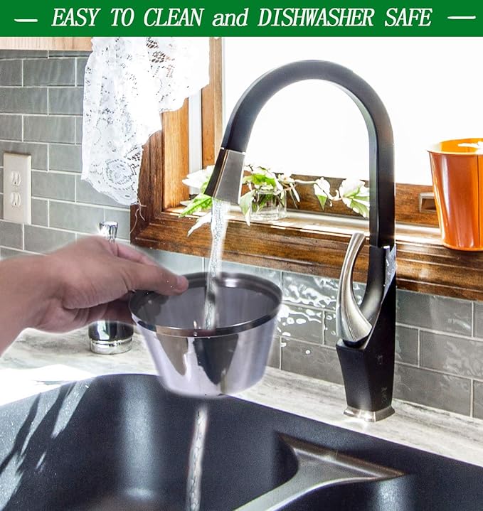Reusable Coffee Filters 8-12 Cup Permanent Coffee Filters Basket Washable Compatible with Mr. Coffee Black & Decker Coffee Maker Filter 6-12 Cup
