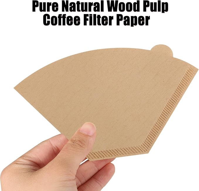 400 Count Cone Coffee Filters #2, 2 Coffee Filters Unbleached Natural Brown Disposable Coffee Filter Compatible with Pour Over and Drip Coffee Maker