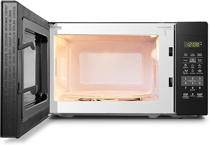 COMFEE EM720CPL-PMB Countertop Microwave Oven with Sound On/Off, ECO Mode and Easy One-Touch Buttons, 0.7 Cu Ft, Black
