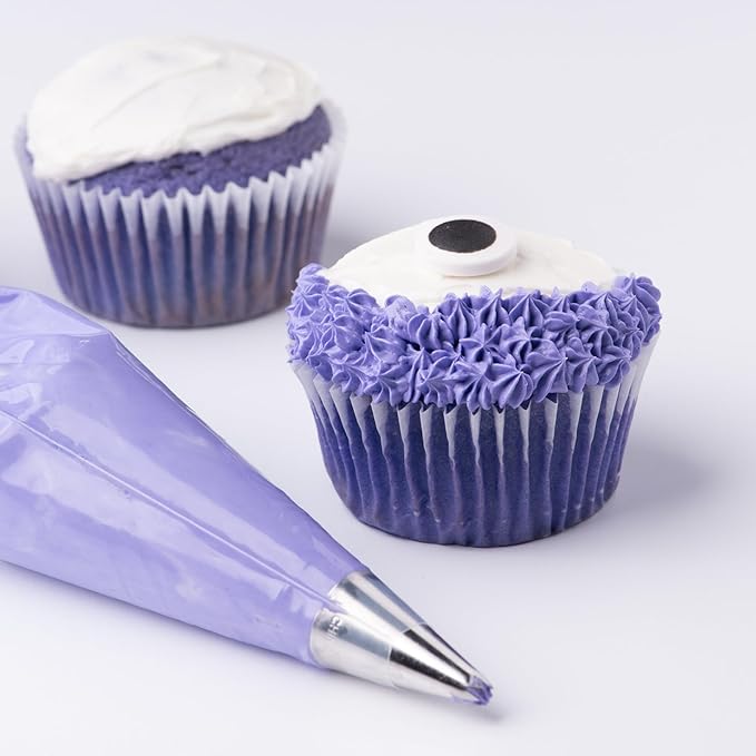 Cookie Cutter Kingdom Disposable Piping Bags – 100 Count, 12 Inch Tipless Pastry Bags | Large Frosting & Decorating Bags for Cookies, Cupcakes, Cakes & Royal Icing