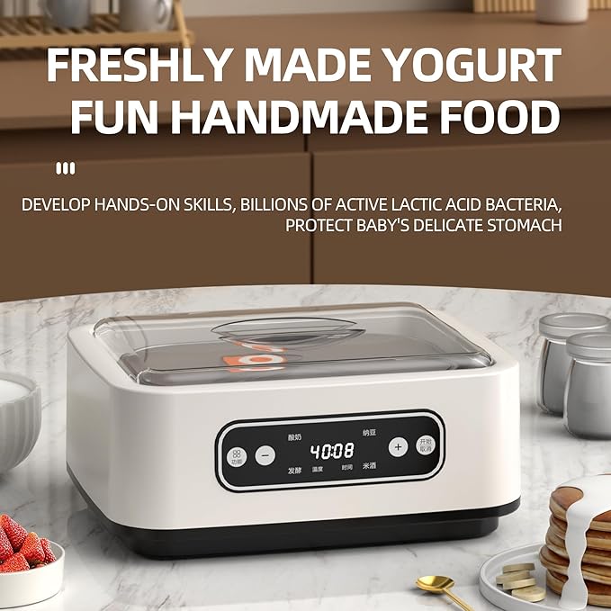 Yogurt Maker Machine, Adjustable Time & Temp Control (1-99 Hour Adjustable), 1600ML Yogurt Maker Machine for Homemade Yogurt, Versatile and Efficient Yogurt Maker for Healthy Living