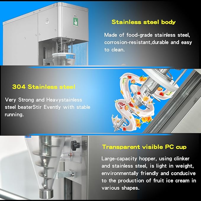 Kolice Commercial fresh fruit frozen yogurt blending machine,yogurt milkshake ice cream mixing machine, gelato ice cream blending machine, frozen yogurt blender machine for kitchen equipment