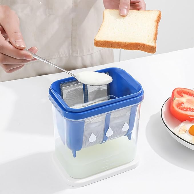 ZJchao Greek Yogurt Strainer, 0.05 Gallon/200ml Stainless Steel Non Stick Yogurt Filter for Thick Greek Yogurt, Soybean Milk, Berries, Soup, Fruit Juice, Coffee