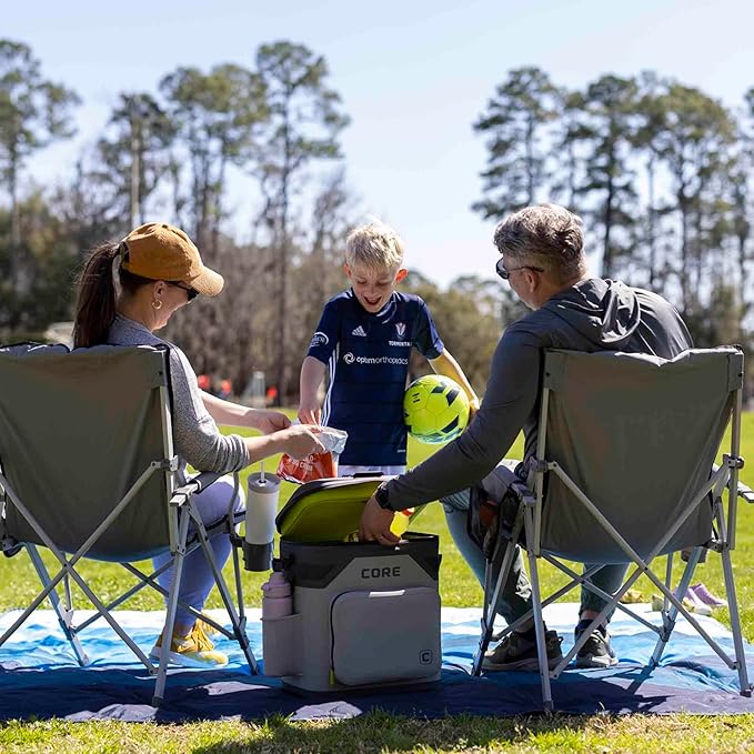 CORE Magnetic Leak Proof Soft Cooler with Waterproof Zipper | Insulated Bag Portable Ice Chest Box | Best Soft Cooler for Food & Beverages for Tailgating, Car Camping, Travel, and Family Beach Picnics