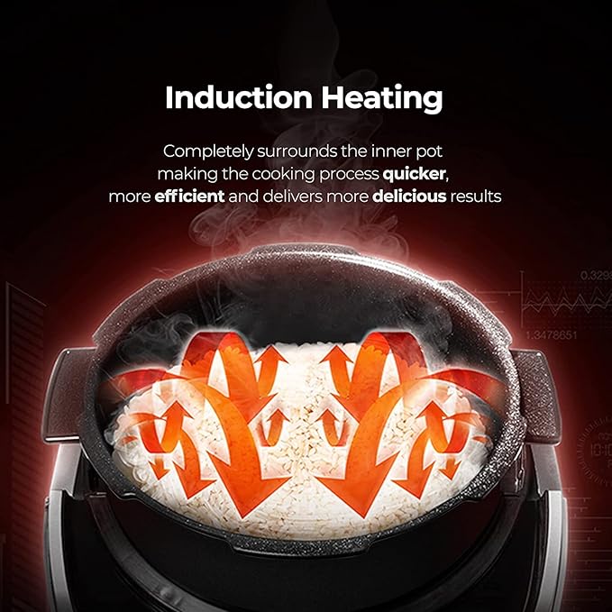 Cuckoo CRP-CHSS1009FN 10 Cup Induction Heating Pressure Rice Cooker, 19 Menu Options, Stainless Steel Inner Pot, Made in Korea, Silver