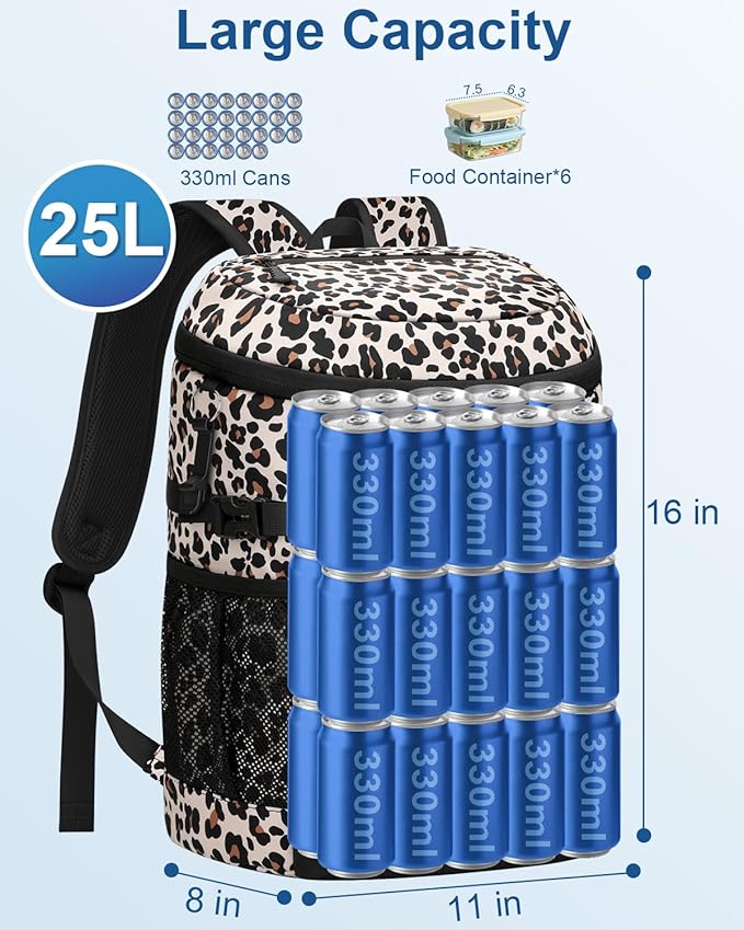 Cooler Backpack Insulated Waterproof,30 Cans Backpack Coolers Leakproof Lunch Backpack for Men Women Portable Soft Cooler Bag for Beach Camping Travel Picnic