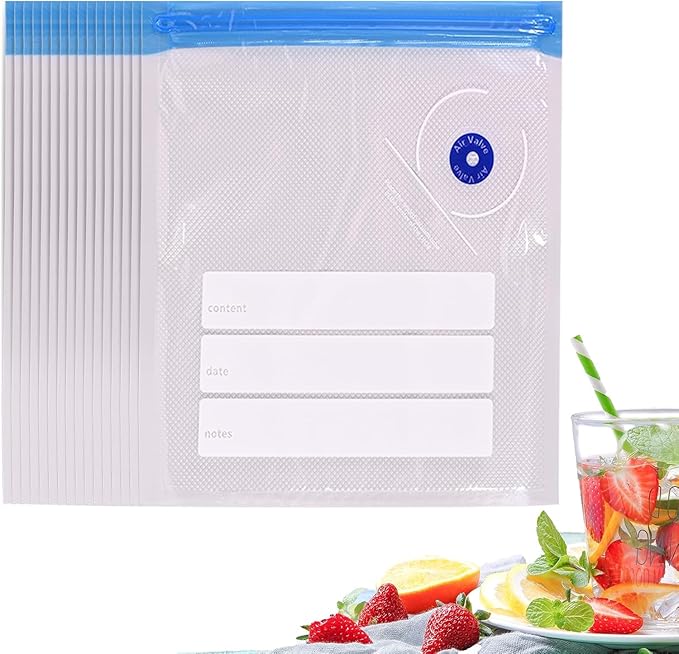 Sous Vide Bags, 50 PCS 10"X11" Reusable Vacuum Seal Bags for Food,Vacuum Zipper Sealer Bag, Sous Vide Cooking,Freezer Safe,Microwave Heating and Food Storage
