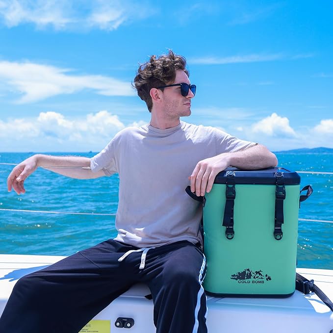 Magnetic Backpack Cooler Bag, Cold Retention Soft Coolers 30 Can Insulated Soft Sided Cooler with Waterproof Bag