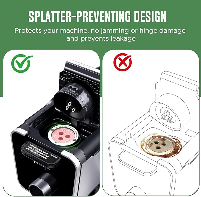 Ninja Reusable Coffee Pod: VIVI SKY Upgraded Stainless Steel Refillable Ninja K Cups - 3 Holes Coffee Filters For Ninja Coffee Maker CFP201 CFP301 CFP305 CFP307 CFP400 CFP300 (4 Pack)