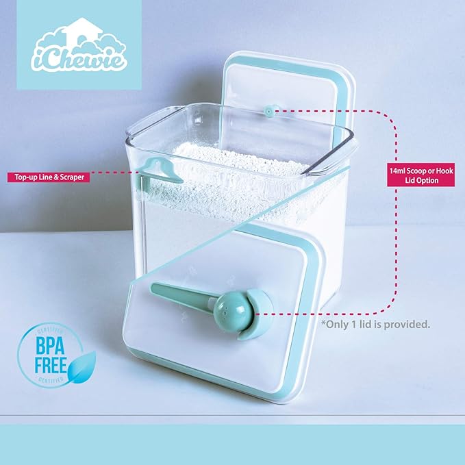 BopTop (1pc - 1700ml) Airtight Food Storage Container – Mechanical Silicone Seal Canister - BPA-Free - 1.79Qt