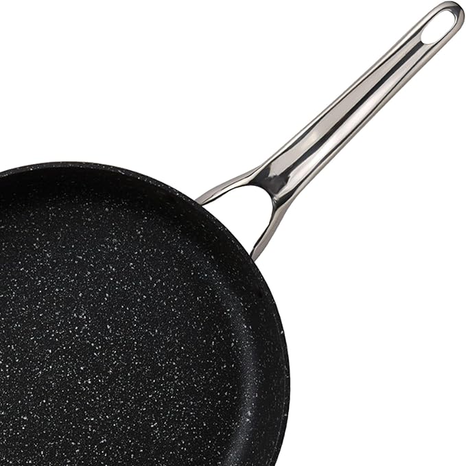 Starfrit The Rock 20cm (8") Non-Stick Fry Pan - Durable Forged Aluminum - Oven Safe - PFOA Free - Easy to Clean - Black