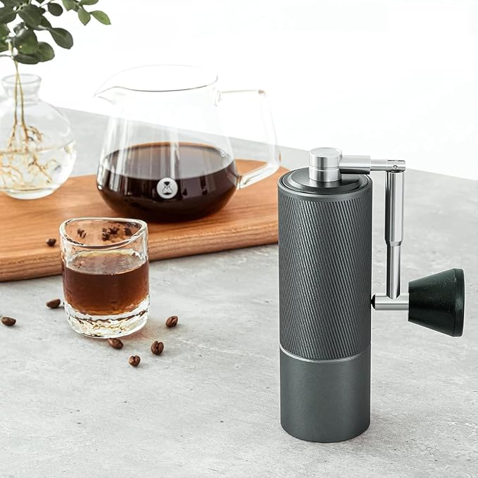 TIMEMORE Chestnut C2 Fold Manual Coffee Grinder with Stainless Steel Conical Burr, Adjustable Setting for Espresso/Pour Over/French Press, Capacity 25g Compact Foldable Hand Mill for Camping Travel